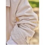 Frank & Eileen Mcloghlin Oversized Italian Brushed Canvas Shirt M/L Tan Size undefined Photo 4