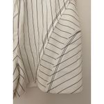 Alexander Wang  Pinstripe White Black Shorts Casual Raw Hem Drawstring EUC 4 Photo 2