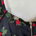 For Love and Lemons x Victoria Secret Love Song Bodycon Slip Dress Size XS Roses Black Photo 7