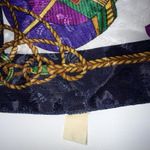 Vintage Nautical Sailboat Flags Chain Print Blue Gold Silk Square Royal Scarf Red Photo 13