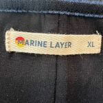 Marine layer  Lexi Rib Black Blue Striped Short Sleeve Midi T-Shirt Dress Size XL Photo 8