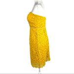Jenny Yoo  Collection “Hudson” Yellow lace strapless Cocktail Floral Dress Size 6 Photo 5