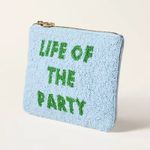 Kate Spade NWT  x Target Blue Beaded Clutch‎ "Life Of The Party" Photo 2