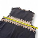 Vintage Fairway Women's Size Small Argyle Sweater Vest Chocolate Brown Earthy Photo 4