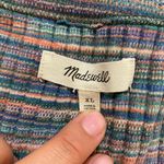 Madewell Multicolor Striped Ribbed V-Neck Cropped Tee Women’s XL Photo 2