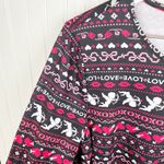 Dress Works Black Pink Red Valentine's Day Print Stretch Knit Dress Size Large Photo 3