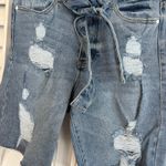 Celebrity Pink  Multi Button Tie Waist Denim Bermuda‎ Shorts Size 5/27 Photo 2