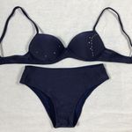 Brazilian Size Small Dark Blue Bikini Set. New With Tags Photo 1