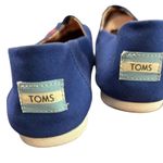 Toms Classic Natural Mouse Embroidered Royal Blue Shoes Women's 8 Slip On Flat Photo 5