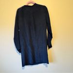 Vince Black Long Sleeve Shift Dress Womens M Silk Cotton Fall Preppy Classic Photo 6