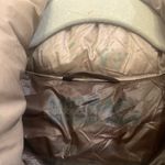 Michael Kors Soft Shimmer Gold Chevron Quilted Puffer Hooded Jacket. 2736 Photo 6