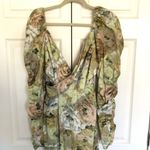 ASOS Design Floral Long Sleeve Ruched Midi Dress Size US 8 Photo 3