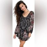 Free People Seven Wonders mini dress in black combo size S open back Photo 5