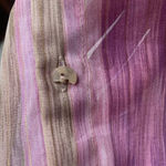 Bon Worth Multicolor Pastel Stripe Sheer Button Up Top Swim Coverup Med Petite Purple Size undefined Photo 7