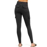 Spanx  Stretch Twill Ankle Cargo Pant Utility Pocket Washed Dark Gray Size Large Photo 1