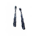 New Nazila Couture Long Pink and Silver Rhinestone Drop Earrings Photo 2