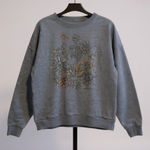 American Eagle Skeleton Floral Graphic Sweatshirt Blue XL Photo 0