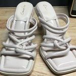 Circus by Sam Edelman Circus NY by Sam Edelman Savanna Strappy Heels Women's 8.5 Cream Patent Leather Photo 0