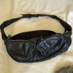 Free People black lamb leather hobo crossbody bag EDGY FEMININE Photo 4