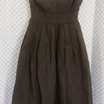 J.Crew  military green sage cotton strapless‎ pocket Photo 0