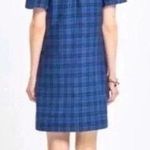 Madewell | Black & Blue Plaid Off The Shoulders Linen Dress Size 6 Small Photo 1