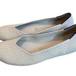 Rothy's The Flat in Salt Honeycomb Round Toe, Sz 9 Silver Photo 4