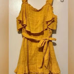 Here Comes the Sun  mustard sleeveless dress size M Photo 0