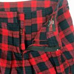 Royal Bones  women's small red plaid pleated mini skirt black punk rock grunge Photo 7