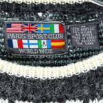 Vintage 80's Paris Sport Club Chunky Fair Isle Oversize Sweater M Breakfast Club Gray Size M Photo 4