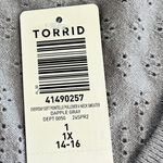 Torrid NWT  Everyday Soft Pointelle V Neck pullover sweater in dapple gray 1X Photo 5