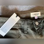 L'Agence New  Dark Green skinny Jeans with raw Hem Photo 3