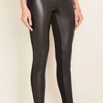 Ann Taylor NWT Faux Leather Seamed Side Zip Leggings Black Size 8 Photo 0