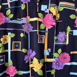 Mariposa Women's Flower Geometric 1/4 Zip Cool Funky Shirt Blouse Boho Beach‎ Photo 3