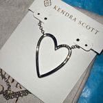 Kendra Scott NWOT, Silver Ansley Heart Pendant Necklace, it has a few tiny CZ Photo 0