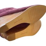 Violet & Red Jay Jay suede stacked heel wedge ankle fall booties burgundy Size 9.5 Photo 4