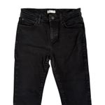 ANINE BING Jeans Womens 28 Black Raw Hem Straight Leg Cropped Mid Rise Photo 2