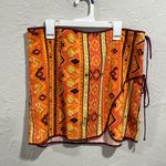 Free People NWT boho retro Cleo Wrap Skirt in Rust Combo Size 8 Photo 0