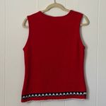White Stag Vintage 90’s  Red Sleeveless Sweater Star USA Americana Small Photo 4