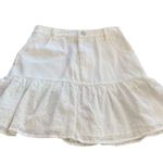 idem Ditto  White Eyelet Denim Skirt NEW Size SMALL Photo 0