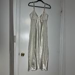 Flora Nikrooz Vintage Flora Nikrooz Ivory Satin & Lace Slip Dress – Size Medium Photo 1