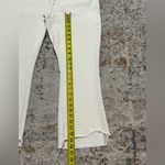 frame denim FRAME Le Crop Mini Boot jeans size 32 cream/off white high low frayed hem Photo 6