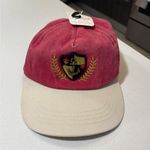 Free People NWT Red Cream Two-Tone Hat Photo 0