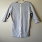 Athleta Gray Sweatshirt Tunic Dress Women's M 3/4 Sleeve Pockets Cozy Casual Photo 3