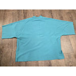Chico's  Short Sleeve Dark Aqua Thin Mock Sweater Pullover Size 3 - XL 16/18 Photo 3
