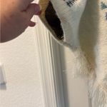 Fadivo NWT Cream Geometric Pattern Poncho O/S Sweater Southwestern Blue Size undefined Photo 4