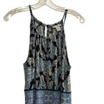 LONDON TIMES Paisley Maxi Dress Women's Size 14 Halter Neck Sleeveless Boho Black Photo 1