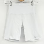 Alo Yoga  Womens 7" High Waist Biker Shorts Size XS White Workout Activewear Gym Photo 2