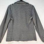 Olivia Moon  Striped Black/Gray Stretch Knit Blazer Jacket Women's Size Medium Photo 2