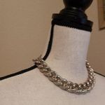 EXPRESS Signed  Gold Tone Chain Costume Necklace Adjustable Length Photo 6