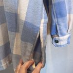 HFX Women’s Shirt Jacket Shacket Size Small Blue Cream Photo 6